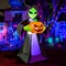 GOOSH 8FT Inflatable Alien Holding Pumpkin – Light-Up Halloween Yard Decoration